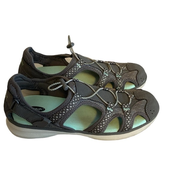 Dr. Scholl’s Cancun Fisherman Sandals Gray & Mint Green Size 7 - Picture 6 of 7